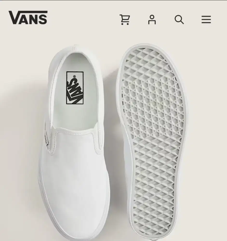 VANS CLASSIC SLIP O WHITE NEW
