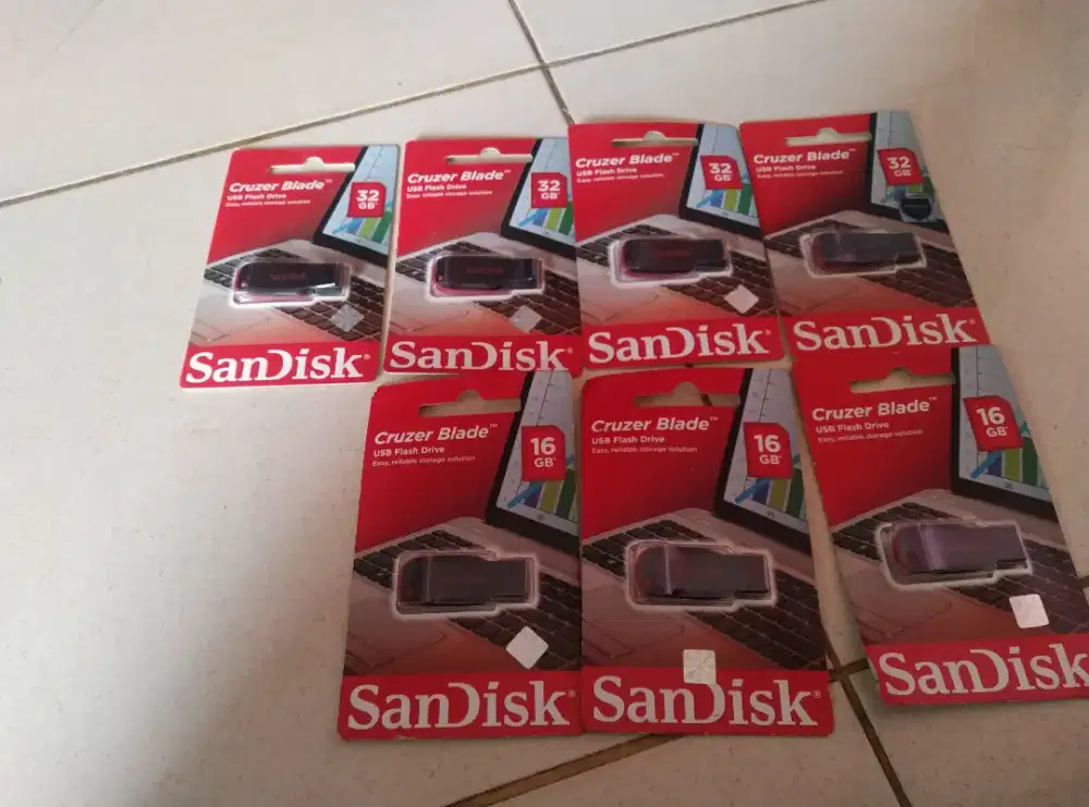 Flasdisk baru Sandisk 32gb/16Gb + Instalan Windows 7,10,11 yg butuh