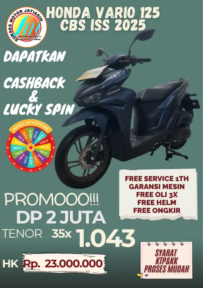 PROMO SERIES TERBARU HONDA VARIO 125 CBS ISS 2025 DAPATKAN SEGERA