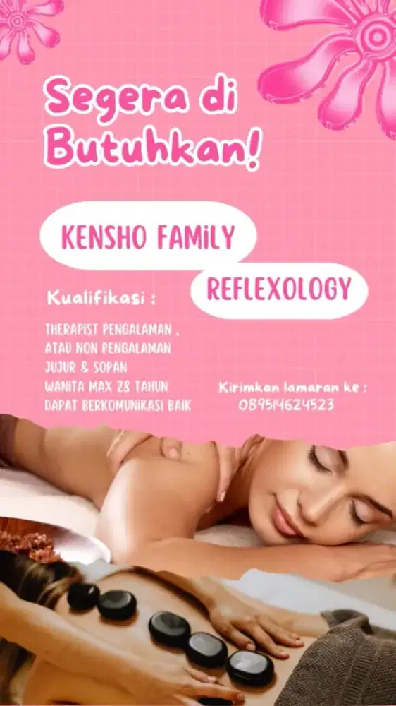 LOWONGAN KERJA TERAPIS KHUSUS WANITA