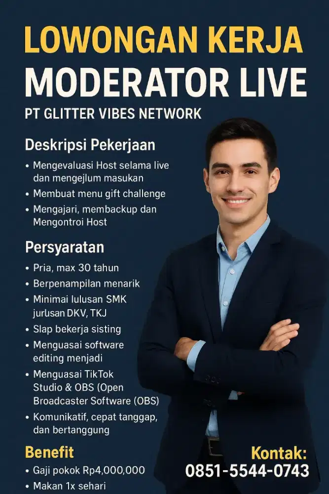 dicari moderator live
