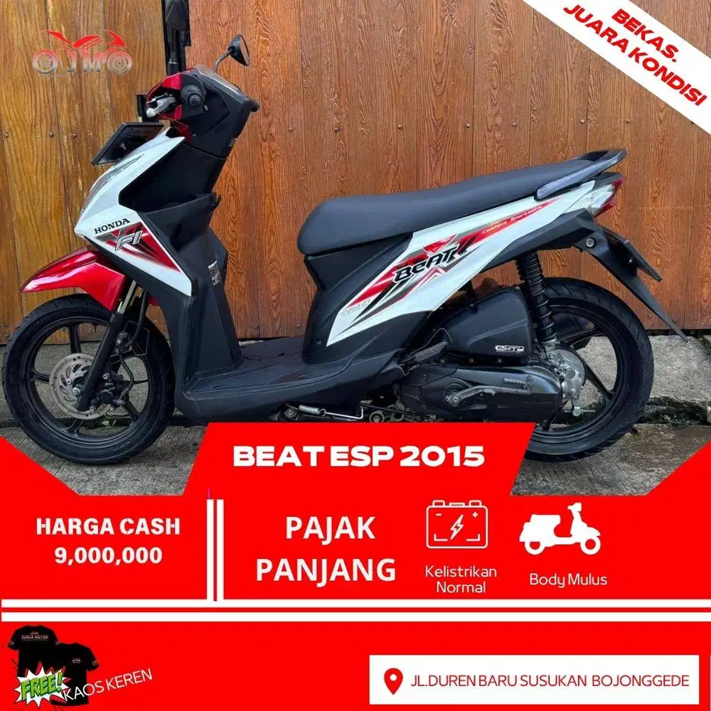BEAT ESP 2015 PAJAK PANJANG NO PR SIAP PAKE TERMURAH