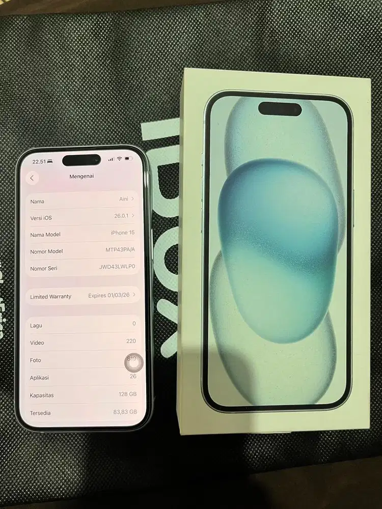 Iphone 15 blue 128 gb