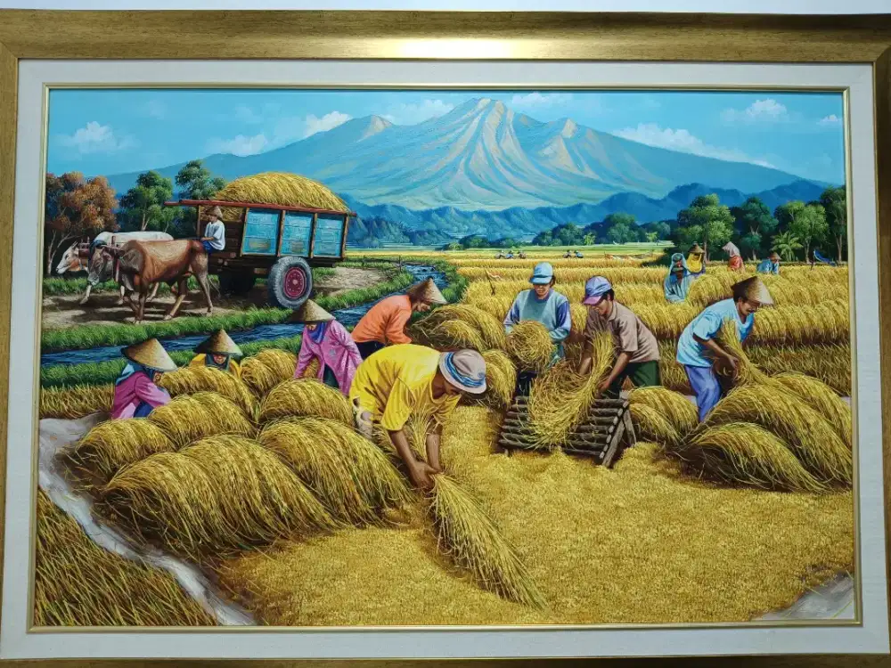 Lukisan panen padi