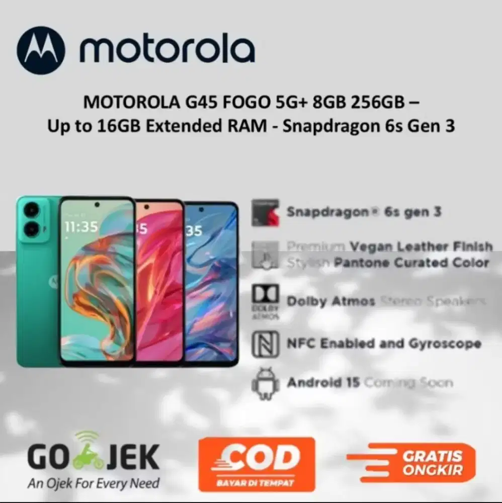 Motorola G45 8/256 fullset baru
