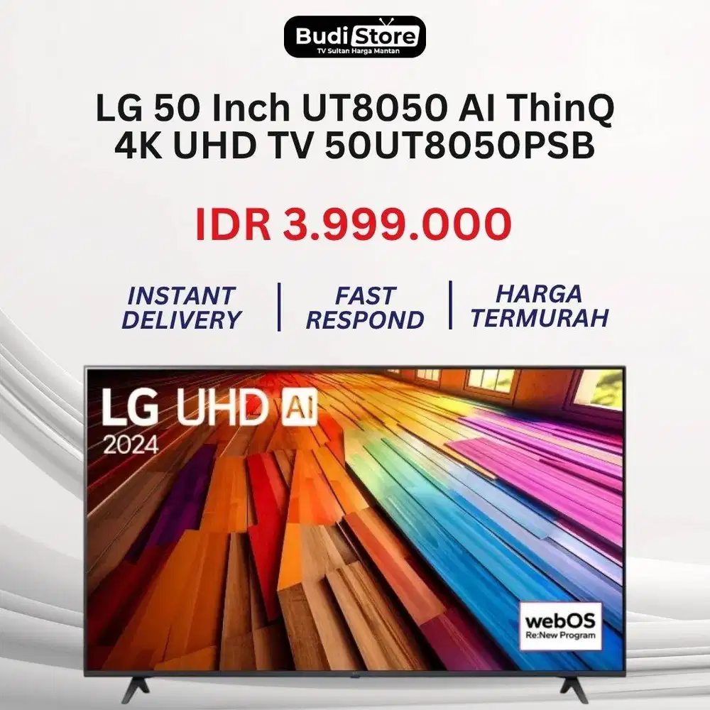 LG 50 Inch UT8050 AI ThinQ 4K UHD TV 50UT8050PSB