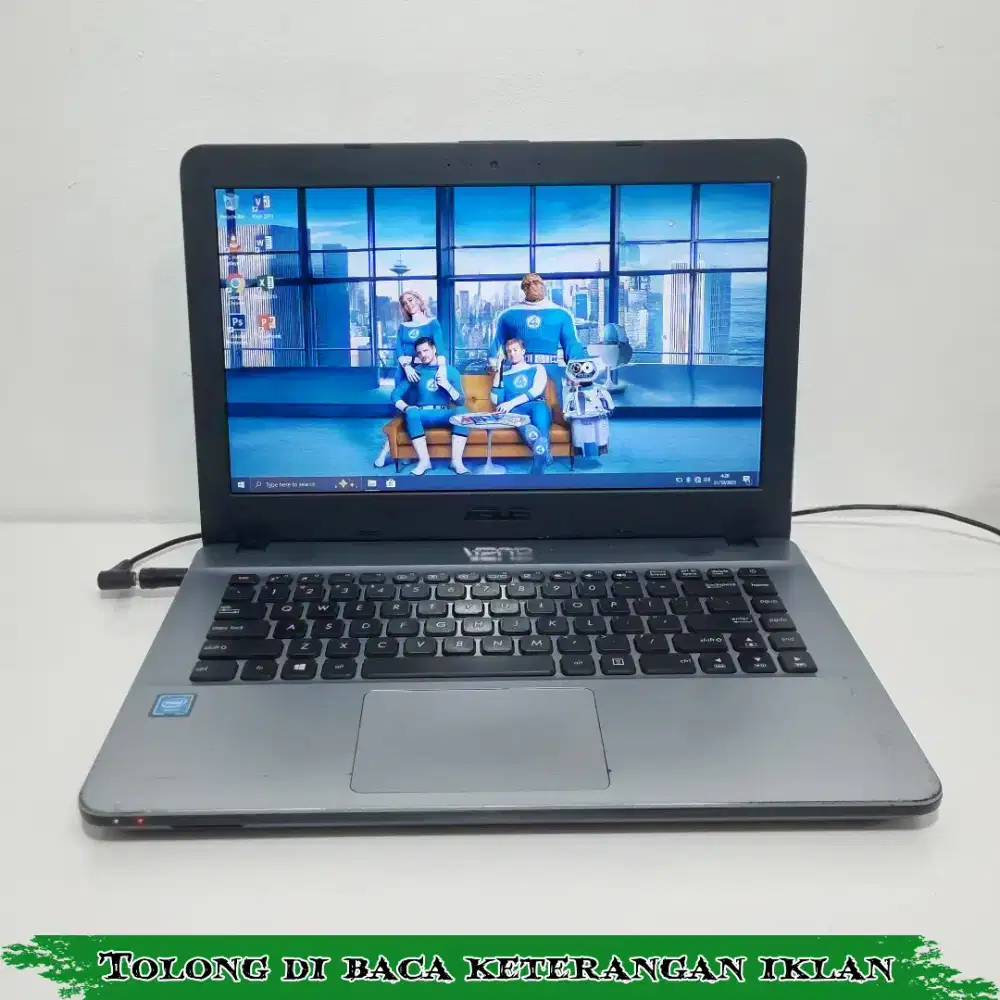 Laptop asus X441 intel windows 10 pro ori, siap pakai kerja & sekolah