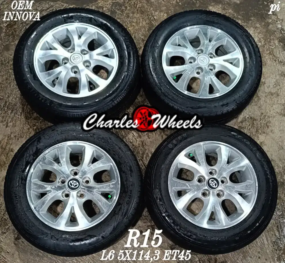 Jual velg + ban oem innova r15 5x114,3 dll