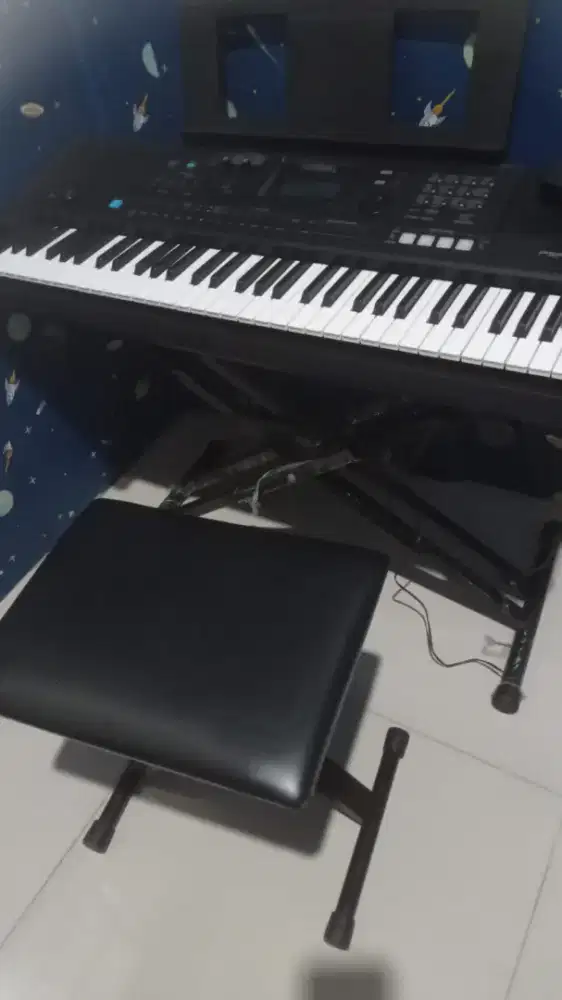YAMAHA PSR E473 + BANGKU PIANO + STAND KEYBOARD