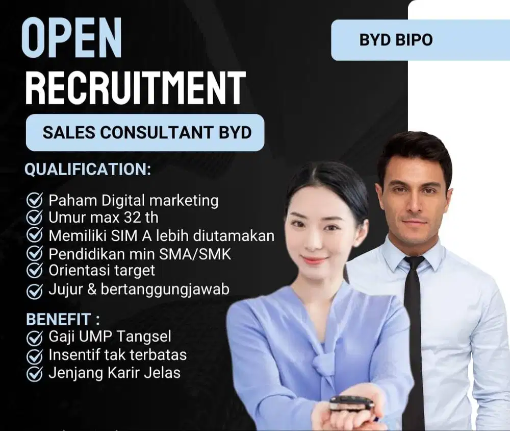 DIBUTUHKAN SALES CONSULTANT BYD
