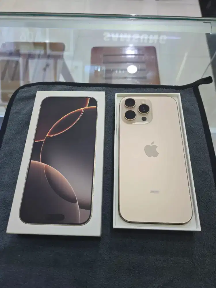 IPHONE 16 PRO MAX 256GB iBox Desert BH 100 Mulus Garansi Panjang