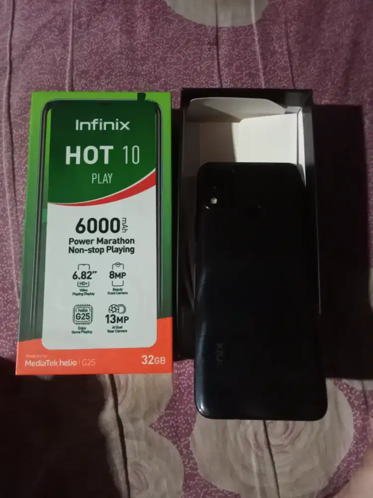 Infinix hot 10play komplit siap pake