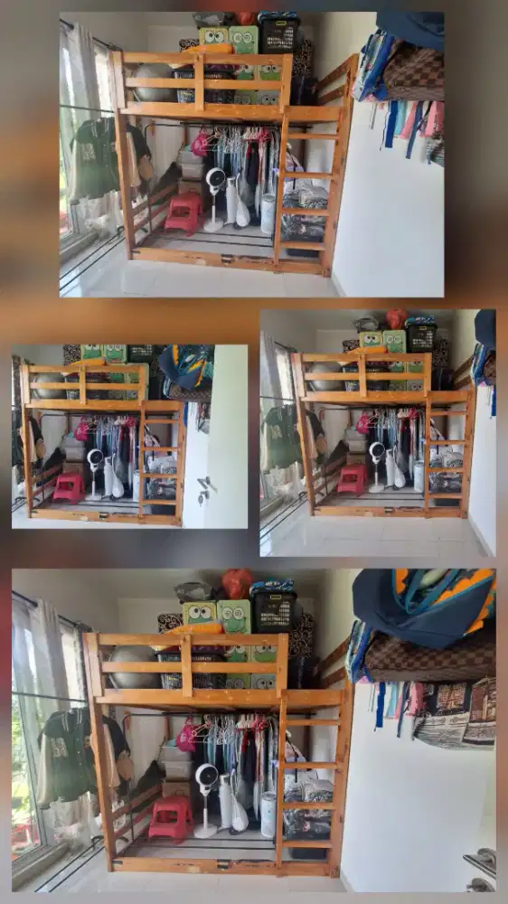 Dijual ranjang tingakat kayu anak