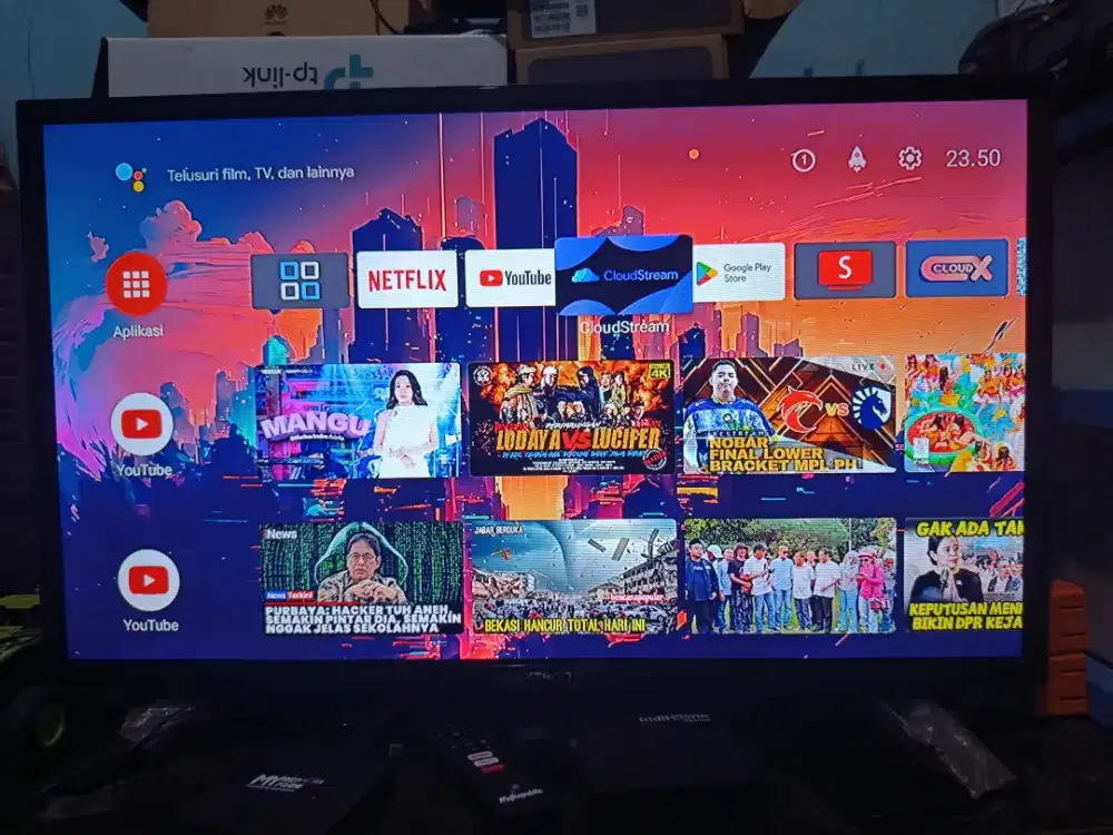 Stb android TV box unlok siap pakai