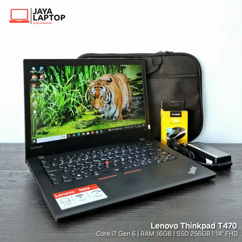 Lenovo Thinkpad T470 Core i7 RAM 16GB SSD 256GB Laptop Second Bekas