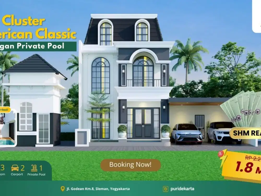 Rumah Mewah Ada Kolam Renang Pribadi Di Sleman