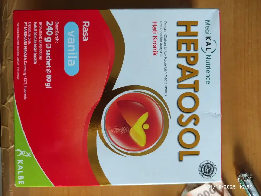 Susu Hepatozol 240 gram rasa Vanilla