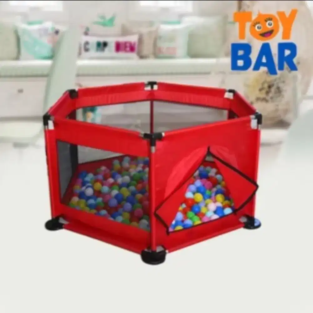 Kolam mandi anak playpen hexagon pagar stainless steel pembatas