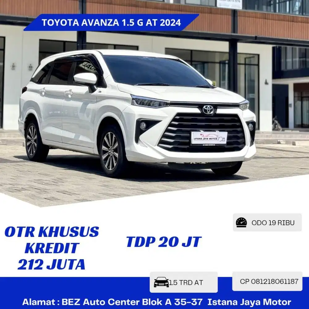 ALL NEW TOYOTA AVANZA 1.5 G AT 2024 PUTIH