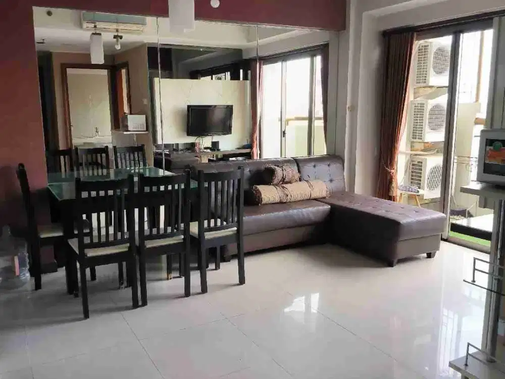 disewakan harga murah apartement waterplace tower c  2 br full furnish ada 3 ac , springbed 1+3 , meja makan, kitchenset, balkon, sofa ada balkon  lokasi dekat lgs mall ptc