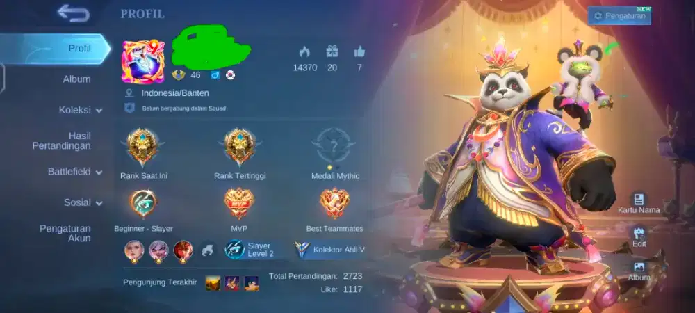 di jual akun ml rank legend