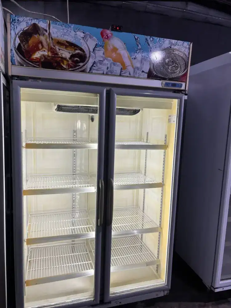 Showcase 2 pintu kps 1030 liter sanyo