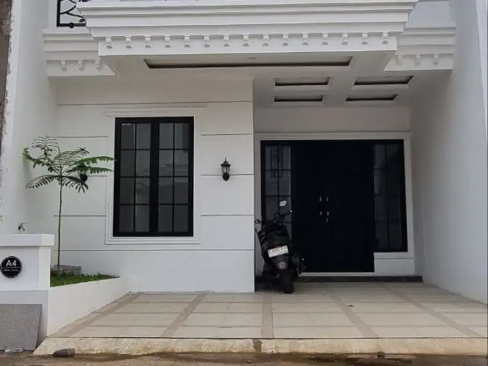 Rumah dalam cluster nuansa klasik tanah baru depok