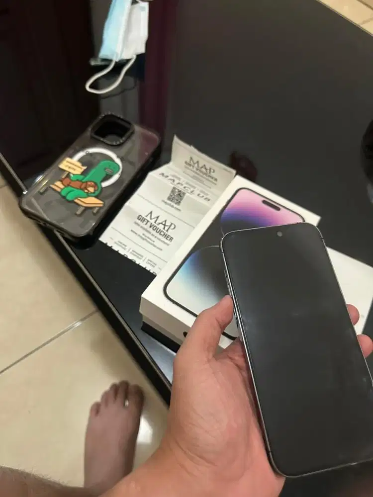 Jual iphone 14 pro max 256 gb deep purple like new!!