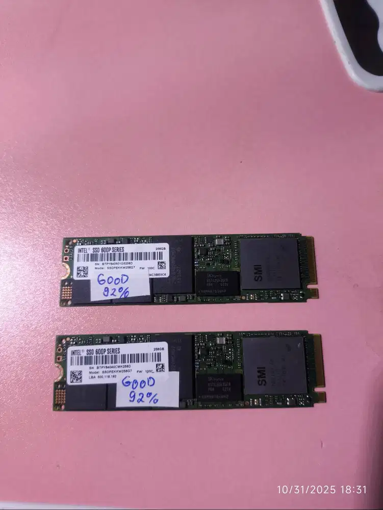 Intel SSD NVME 600P Series 256GB