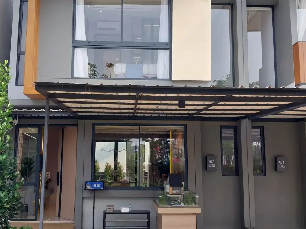 Rumah modern 3BR/3BA di Cisauk, 5 menit ke Tol & KRL Cisauk.