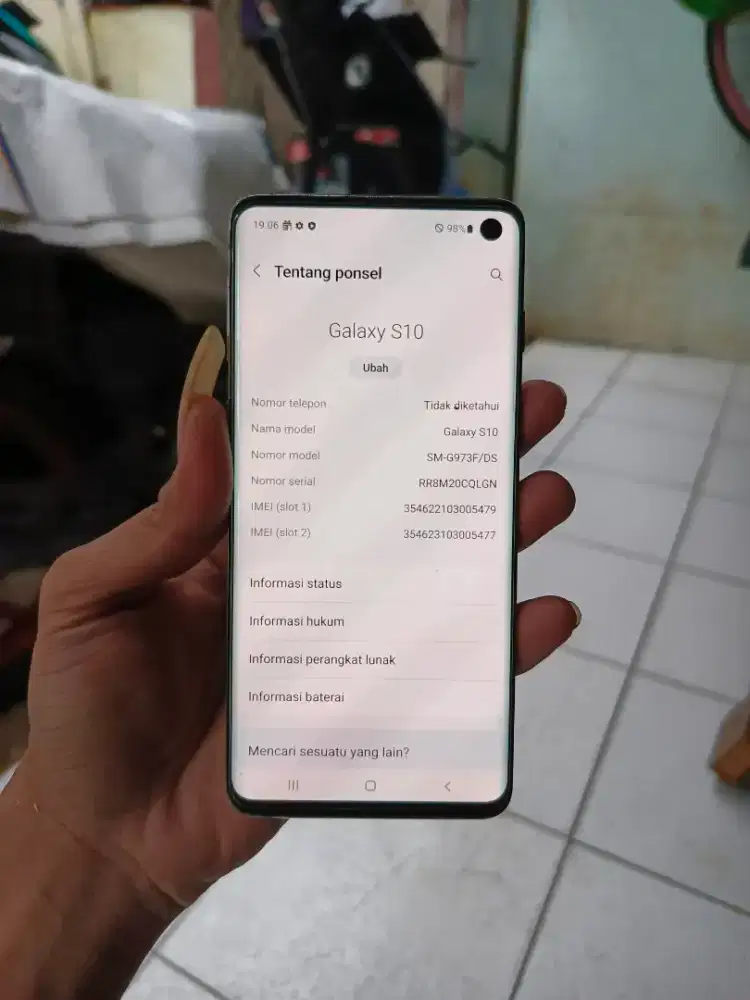 Samsung S10 resmi sein 8/128 fulset