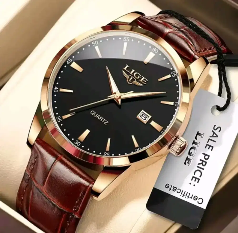 LIGE Fashion Jam Tangan Mewah Pria Bisnis