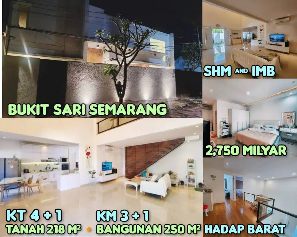 Rumah di Bukit Sari Kota Semarang, Minimalis Modern Siap Huni