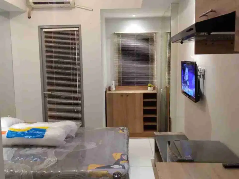 disewakan apartement prospero studio full furnish lengkap daerah Sidoarjo dekat jalan tol ada AC kasur tv dll
