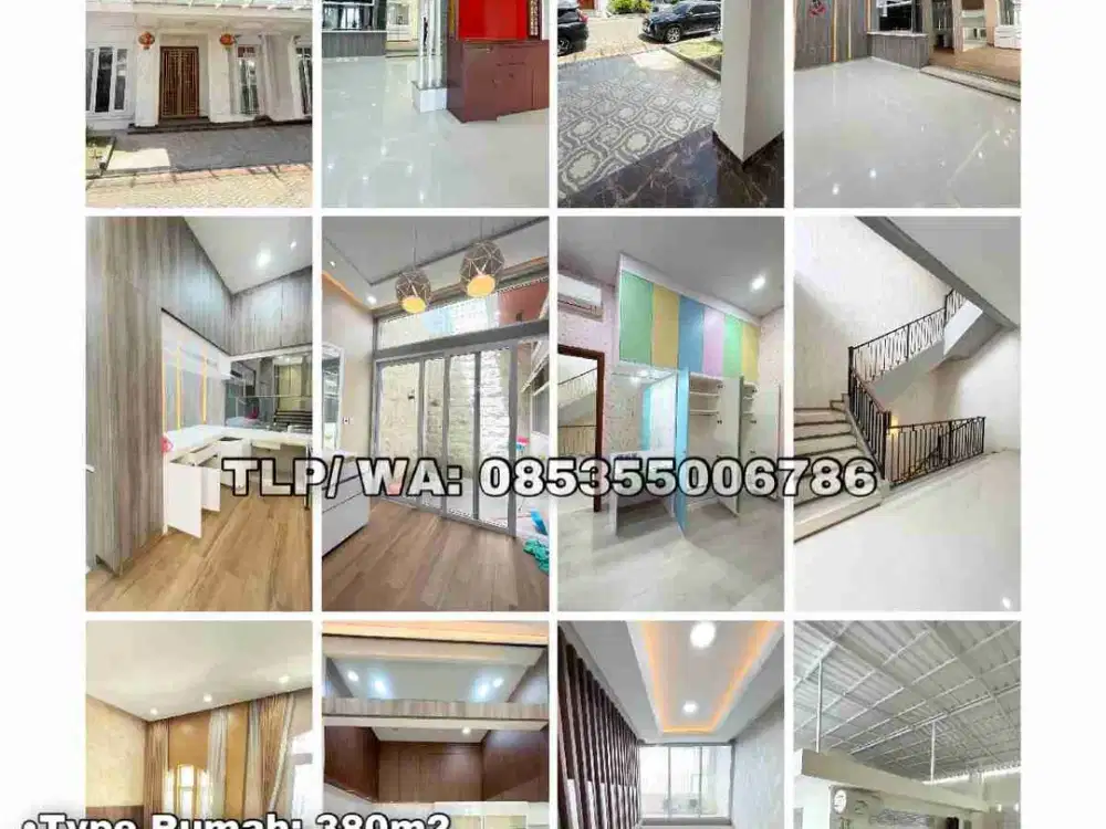 rumah cantik 3 lantai jln soekarno hatta