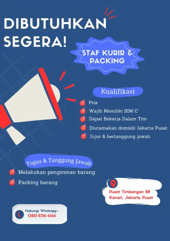 DIBUTUHKAN SEGERA