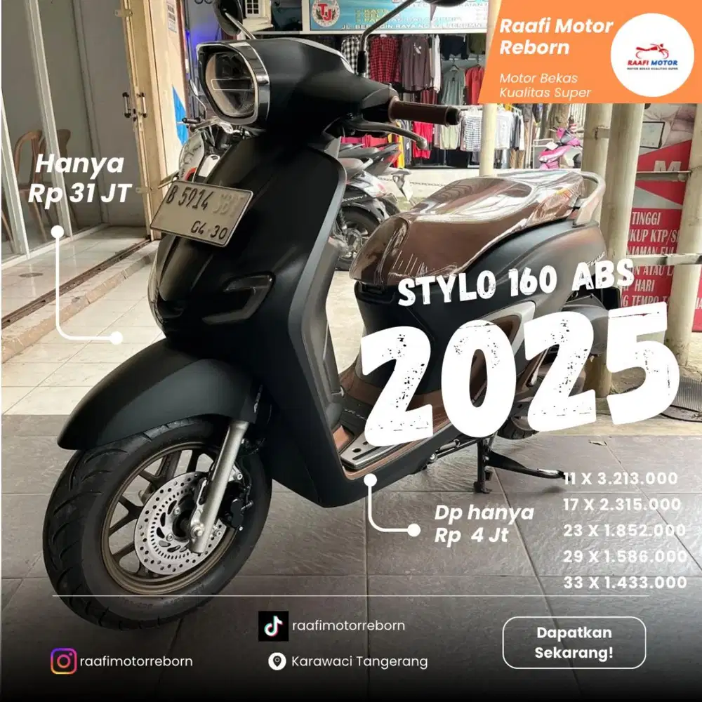 STYLO 160 ABS 2025 SECOND SEPERTI BARU & BERGARANSI CASH/KREDIT