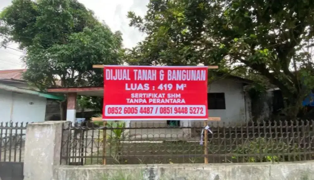 Jual Tanah Beserta Bangunan