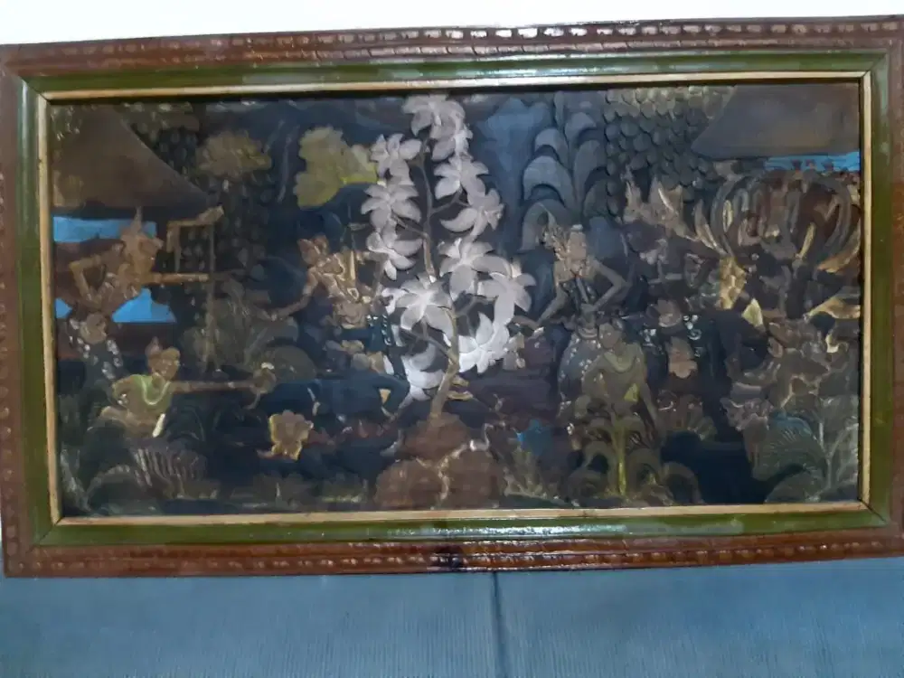 Lukisan Relief jati tua