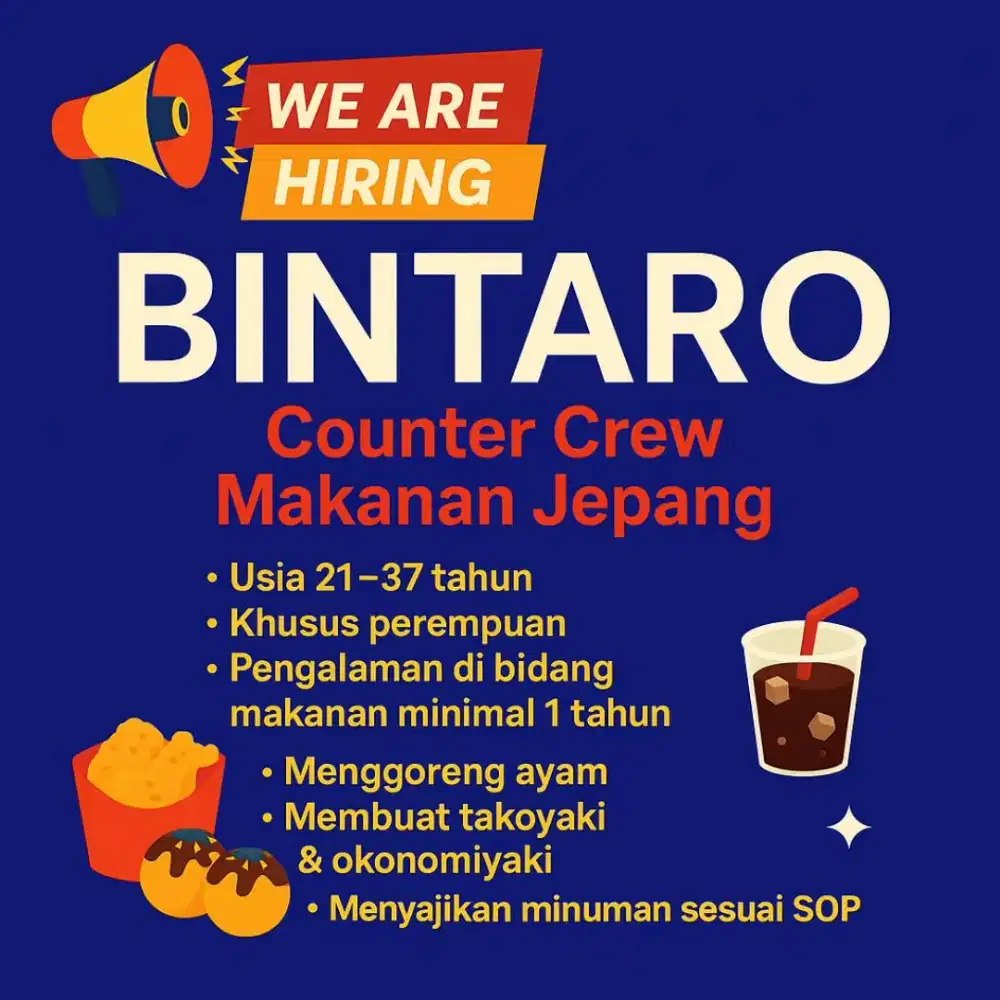 Dibutuhkan Crew Masak HANYA UNTUK YANG BERPENGALAMAN DI DUNIA KERJA