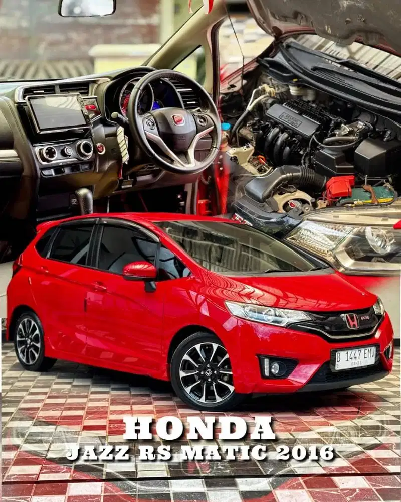 Honda Jazz RS AT Matic CVT GK5 2016 Merah Siap Pakai