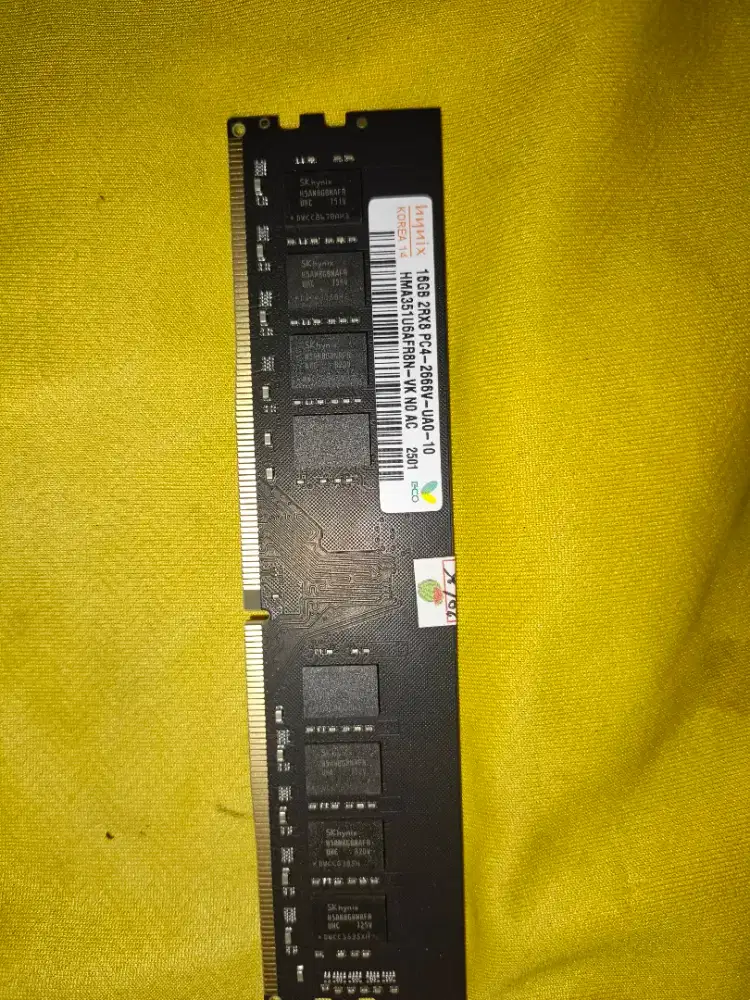 Ram Hynix 16gb 2666mhz single channel