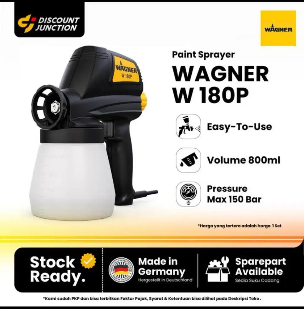 Spray Gun Nastar Chocolate Wagner W180P Germany New Ready Grosir