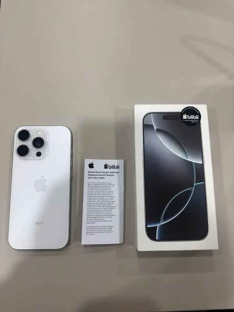 Iphone 16 PRO 128GB IBOX GARANSI ON WHITE TITANIUM