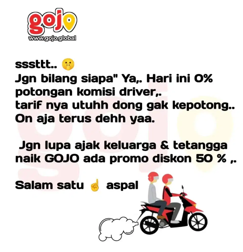 Driver ojek online terbaru gojo