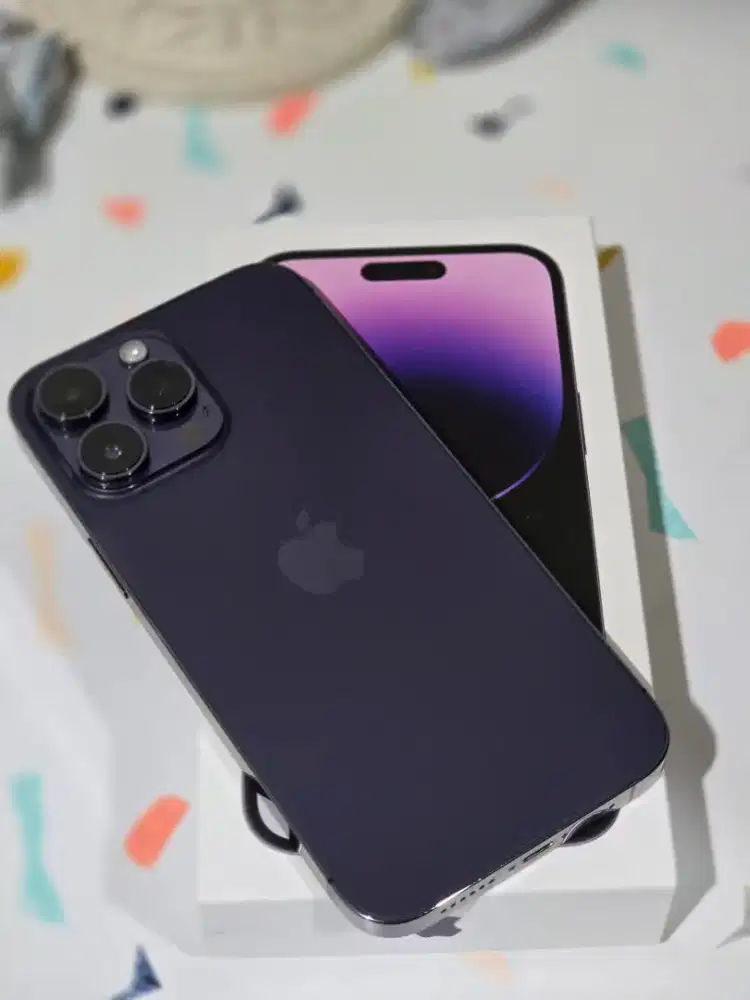 Iphone14 promax 256gb ex inter BH 83% fullset original bawaan