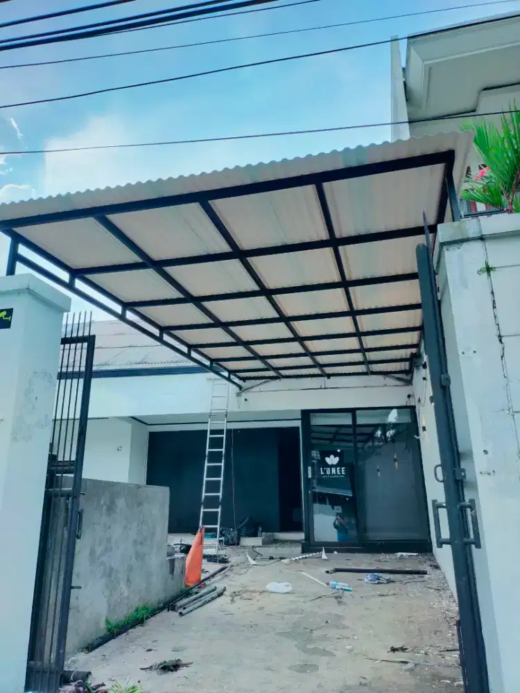 kanopi alderon RS rangka besi hollow