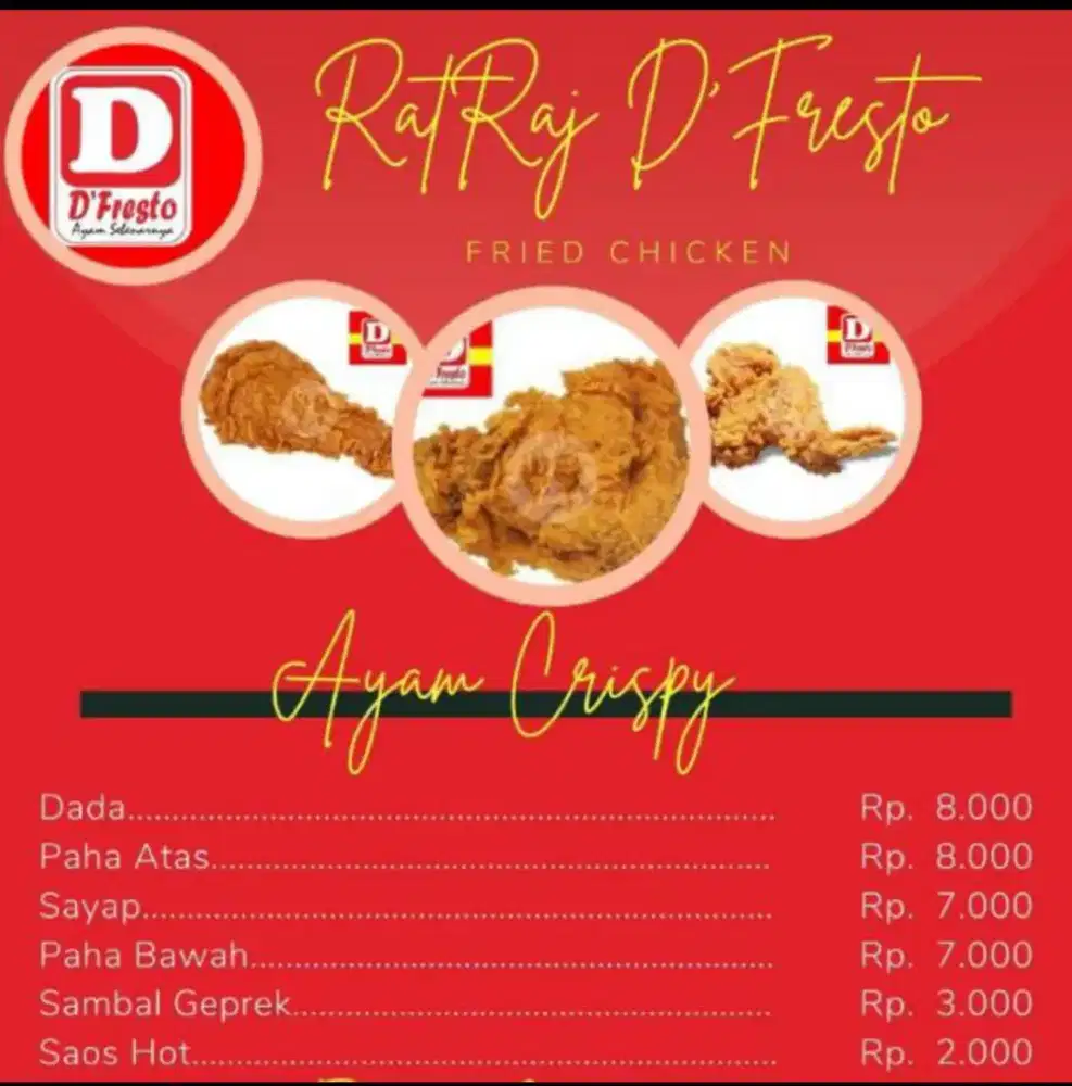 Dibutuhkan Pengganti Kerja di Stand Chicken