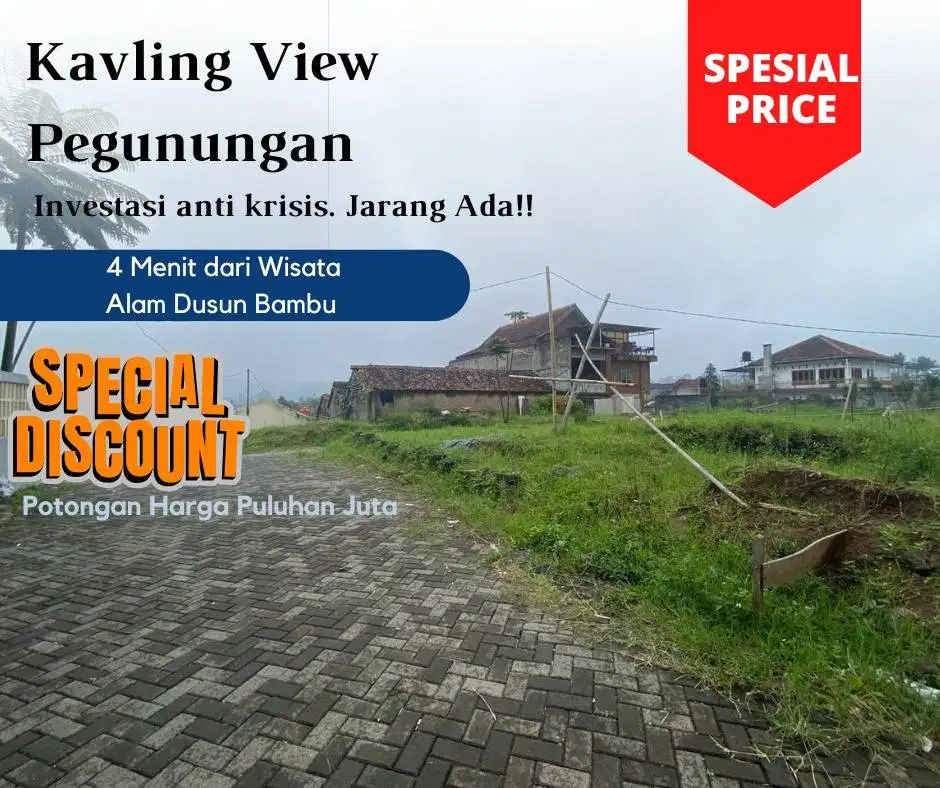 TANAH KAVLING SEJUK DI BANDUNG VIEW GUNUNG, LOKASI WISATA!