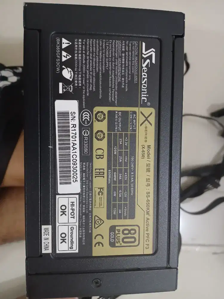 PSU Seasonic Modular 650 watt 80+ Gold